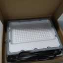 LED Flood Light 150W Equivalent  120W Plug-in Security Light with US Cord, 6500K Daylight, IP65 Waterproof, Flicker-Free Wide Beam for Garage, Yard, Driveway, Exterior Walls