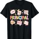 School Principal Appreciation National Principals Month T-Shirt (Black, Medium)