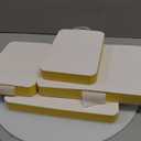 4Pcs Buffet Risers, Foldable Food Risers for Buffet Table, Acrylic Risers Display Stands, Dessert Table Display Set Cake Stands Tall Cylinder Stands for Party Wedding (Yellow)