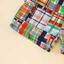 Toddler Boy Back to School Outfit First Day of School Shirt+Striped Shorts Summer Clothes Set (White)