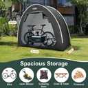 UNP Bike Storage Shed Tent, Portable Outdoor Bike Storage Tent with 210D Oxford Thick PU4000 Waterproof for 1/2/3/4 Bikes, Bike Covers Storage Shed for Bicycles, Lawn Mower, Garden Tools