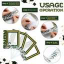 Junkin 24pcs Graduation Fans Custom Face Fans with Handle Double Sided Personalized Big Head Cutout on a Stick Class of 2026 Grad Photo Props Blank DIY Frame for Graduate Party Souvenirs(Forest Green)
