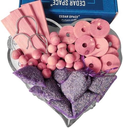 Cedar Blocks for Clothes Storage, Cedar Wood Chips and Balls for Drawer 80PCS, Closet and Kitchen Freshener, 100% Natural Cedar Blocks