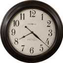 Howard Miller Ashby Antique Wall Clock - Large Analog with Distressed Black Frame & Bronze Accents, Quartz Movement Perfect Rustic or Traditional Dcor for Home Office or Living Room Decor