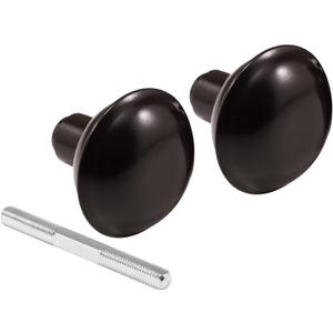 Prime-Line E 2499 Solid Brass Vintage Door Knob Spindle Set, 2-1/4 In. Outside Diameter, Bronze (Single Pack)