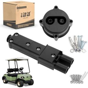 10L0L Golf Cart MAC DC 48V Charger Plug Powerwise Receptacle Kit for Yamaha G19 G22 Electric Model OEM# JR1-H6181-02-00 JR1-H235A-00