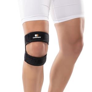 Comforband Dual Knee Strap Patella Brace for Knee Pain Relief, Runner’s Knee, Jumper’s Knee, Gym Exercise, Patellar Tendonitis, Osgood-Schlatter (Black, L/XL)Pack of 2