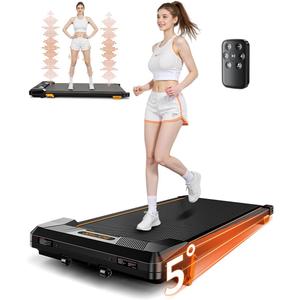 Walking Pad Treadmill, BestGod Under Desk Treadmill 330lbs Capacity, Vibration Walking Pad with Incline, Portable Treadmills for Home, Compact Treadmills Walk Pad, Running Machine with Remote Control