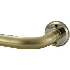 1 1/8 Inch Diameter Room Darkening Curtain Rods 110-160, Heavy Duty Window Wrap Around Drapery Rod with Aluminum Bracket, Accessories, Wall Mounted Ceiling Mounted, Adjustable Length, Antique Bronze