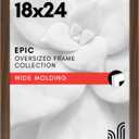 Americanflat 18x24 Poster Frame with Polished Plexiglass - Wide Picture Frames Made of Engineered Wood for Vertical or Horizontal Wall Display - Epic Collection - Mahogany