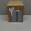 Amber Glass Vase Bud Flower Vase with Modern Design, Brown Wide Mouth Decorative Vase Gift for Home Decor, Living Room, Dining Table, Entryway, Shelf, Wedding, Office, 7.3 Inch (Amber)