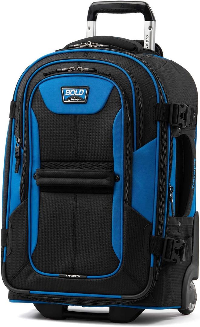 Travelpro Bold Softside Expandable Carry on Rollaboard Luggage, Carry on 22-Inch, Blue/Black