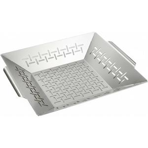 Grill Basket for Outdoor Grill, Heavy Duty Stainless Steel Vegetables Grill Basket, Veggies Grilling Basket with Handles, Grilling Accessories for All Grills & Smokers, Cooking Gifts for Dad Men