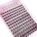 NINGLASH Vibes Lash Clusters Kit Wispy DIY Eyelash Extension Kit, Individual Lashes Kit Thin Band Natural Cluster Lashes 156 pcs, Lash Bond and Seal Lash Remover Lash Tweezers Comb Brush