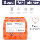 Pura Hypoallergenic Diapers, Size 2 (7-13 lbs) Totally Chlorine Free, Wetness Indicator, Suitable for Sensitive Skin, Soft Organic Cotton Comfort, Overnight, 1 Pack of 29 Baby Diapers