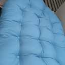  44-in x 27-in Sky Blue Patio Chair Cushion