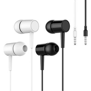 Simple Wired Earbuds, in-Ear Headphones with Built-in Microphone, Easy Carry Earphones for School, College, Daily Commute - for Men and Women