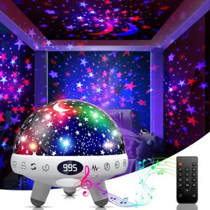 YACHANCE Kids Sound Machine with Night Light Projector,29 Soothing Sounds Baby Night Light Star Projector for Kids Room,White Noise Machine for Baby Sleeping Soother,Nursery Lamp,Bedroom Decor