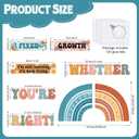 38 Pcs Growth Mindset Posters Bulletin Board Set Classroom Inspirational Poster Motivational Wall Decoration Signs Positive Sayings Accent Cutouts for Teacher Student Home Bedroom Decor (Retro)