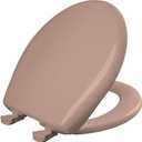 Bemis Classic Colors Slow Close Toilet Seat, Easy Clean Hinges and Durable Plastic Seat, Made in USA, Round, Wild Rose
