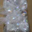 30Pcs Christmas Iridescent Ornaments Balls, 2.4" Transparent Plastic Ornaments with Removable Silver Cap Hanging Cords for Xmas Holiday Home Party Decor DIY Crafts