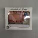 Inesore for AirPods Pro 3 Case 2025 with Lock, for Women Girly Floral Cute Case Compatible with Apple Airpods Pro 3rd Generation Cover, with Phone Stand,Keychain & Cleaner Kit-Pink Gold Marble