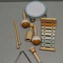 Vanplay Montessori Toys - 6 in 1 Wooden Musical Instruments for Toddlers 1-3, Infant Music Toy for Babies with Boho Xylophone for Boy & Girls Easter Birthday Gifts for 1-2