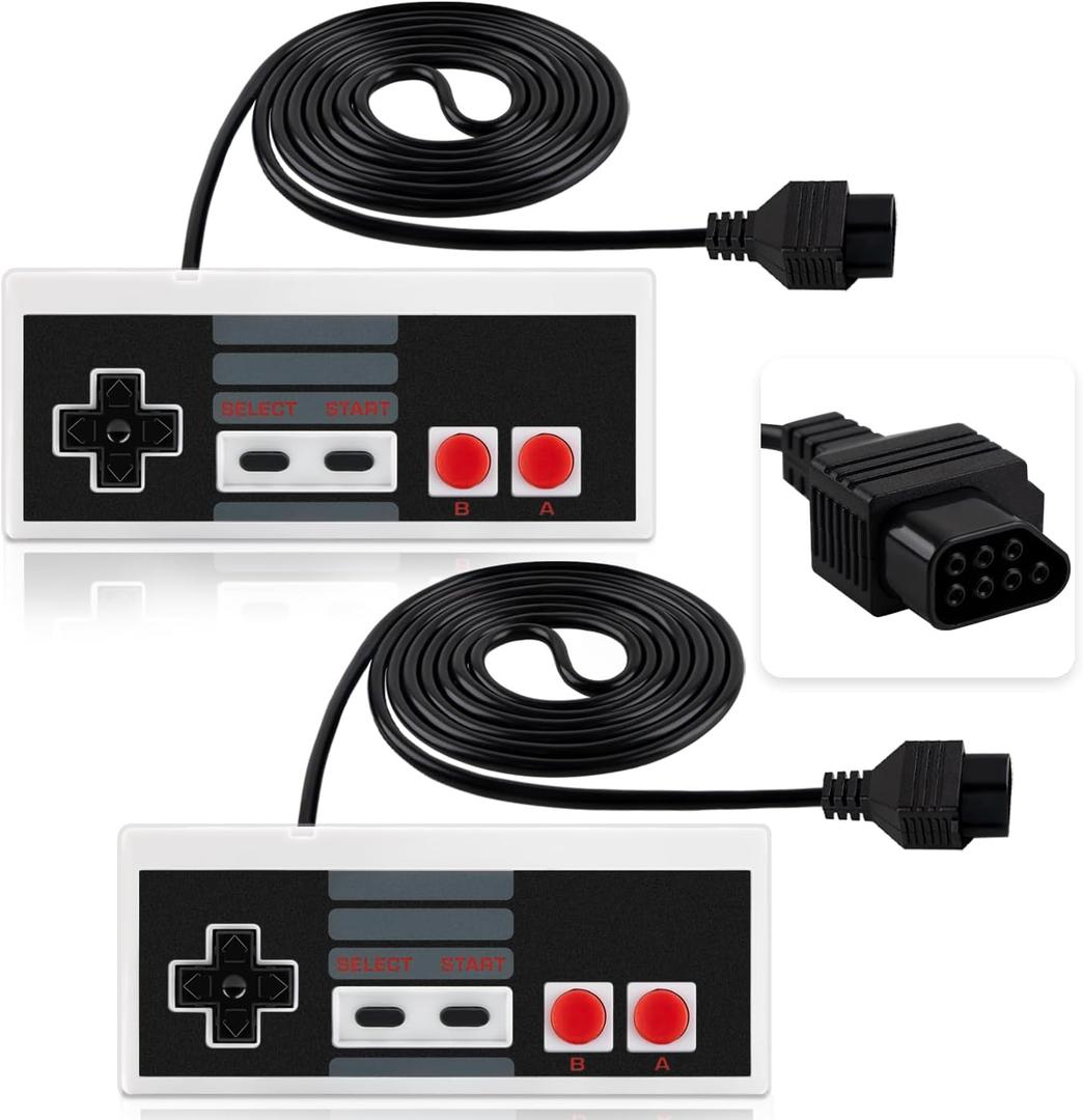 NC Classic NES Controllers for NES 8 Bit Entertainment System Console Control Pad (2PCS)