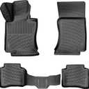 Mercedes E-Class 2024-2026 Floor Mats 3D Custom Fit Rubber Car Mats Laser Measured Floor Liners All Weather 1st & 2nd Row Heavy Duty Waterproof Odorless Non-Slip TPE (Front & Rear, Black)