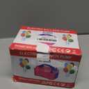 IDAODAN Electric Balloon Pump, Portable Electric Balloon Blower Machine Balloon Air Pump Dual Nozzle Rose Red 110V 600W Balloon Inflator for Party Decorations