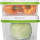 Rubbermaid FreshWorks Produce Saver, Large Produce Storage Containers, 4 Piece Set