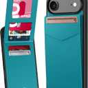 Bemal for iPhone Air Wallet Case, Built-in Card Holder, RFID Blocking, PU Leather Kickstand, Magnetic Closure, Durable Shockproof Phone Cover for iPhone 17 Air for Women and Men, Turquoise