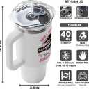 GINGULMINA Grandma Gifts - Birthday Gifts for Grandma - Mothers Day, Christmas Gift Ideas for Grandmother from Grandchildren, Granddaughter, Grandson, Grandkids - 40 Oz Stainless Steel Tumbler