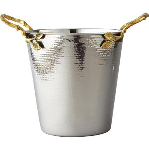 Elegance Golden Vine Wine/Ice Bucket, Silver/Gold, 8 inches