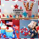 Wesiti 100 Pcs Patriotic Mini Ducks 4th of July Tiny Ducks Independence Day 250th Anniversary Memorial Day Red White Blue Patriotic Resin Figurines Ornament for Home Office Party