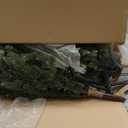 Puleo International 6.5 Foot Pre-Lit Aspen Fir Artificial Christmas Tree with 500 UL Listed Clear Lights, Green