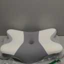 Cervical Neck Pillow for Pain Relief - Ergonomic Side Sleeper Pillow for Neck Support, Cooling Memory Foam Pillows for Sleeping, Contour Pillow Orthopedic Bed Pillow for Back Stomach Sleepers (White & Grey)