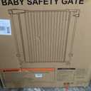 Mumeasy 30" Tall Baby Gate for Stairs & Doorways, No Bottom Bar Dog Gate
