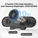 LXTNFU Computer Speakers for Desktop Monitor,Single Speakers for Desktop PC,Laptop Speaker with Loud Sound,Volume Control Easily Clamps to Monitors(USB-C to USB Adapter Included) (Black)
