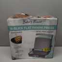 Baker's Friend Panini Press Electric Griddle, Panini Grill Press Sandwich Maker Press, Grilled Cheese Maker, Sandwichera Electrical, Browning Control, Non Stick Surfaces, 4-Slices, Stainless Steel