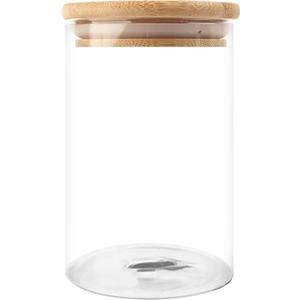 Glass Storage Container Jar with Lid 20Oz Airtight Kitchen Canister Food Storage Container Glass, Can Store Candy for Pantry Organization and Coffee Bar Decor(3.14x4.72 inches) (8x12cm)