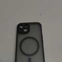 TOCOL Magnetic for iPhone 14 Case, Compatible with Magsafe, Upgraded Full Camera Protection, Drop Protection, Translucent Matte Back Bumper Phone Cover 6.1-Inch (Black)