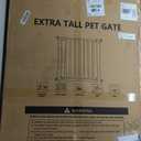 41'' Extra Tall Baby Gate for Large Dogs Pets Indoor No Jumping Over, 46-54.7'' Wide Heavy Duty Puppy Gate for Doorways, Pressure Mounted Metal Gate for Child Toddler No Tools Needed(White)