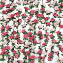 BLEUM CADE 2Pcs 16.4Ft Flower Garland Artificial Rose Vines for Bedroom, Cute Fake Hanging Flower Vines Floral Garland Decorations for Wedding Party Wall Room Decor Aesthetic