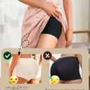CUTE BYTE Womens Seamless Boy Shorts Underwear Soft Stretch No Show Boxer Shorts Briefs Panties for Ladies 4 Packs (Beige, S)