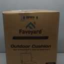 Favoyard Deep Seat Patio Cushion 24 x 24 x 4 in Waterproof Seat & Back Cushion Set with Color Fade Resisitant Pattern, Portable Handle, Attach Straps, Zipper on Removable Cover for Outdoor Furniture (Grey Floral)