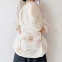 Baby Carrier Cover Universal - Sun Protection & Waterproof Baby Sling Cover Cute Bear Breathable Infant Carrier Rain Cover for Spring and Summer 33.46 * 31.5inch (Rabbit)