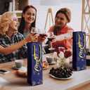 Zonon 40 Pcs Wine Gift Bags for Bottles with Rope Handle and Cheers Lettering Black Blue Paper Favor Bag Wine Bottles Gold Foil Print Bags for Wedding Engagement Holidays