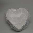 Skylety 4 Pcs Heart Shaped Bowls Valentine Ceramic Dessert Bowls Salad Kitchenware Cooking Gifts for Serving Dipping Seasoning Wedding Anniversary (White,4.5 Inch)