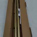 TONIAL1 Inch Double Curtain Rods 36 to 72 Inch (3 to 6 ft), Heavy Duty Decorative Drapery Rod for Windows 24 to 68 Inch (6 to 5.7 ft) with Classic Cap Finial, Gold